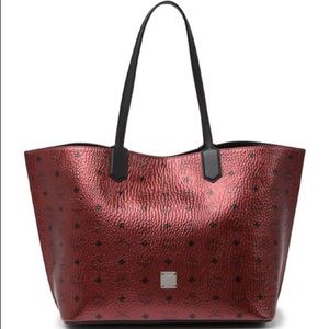 MCM medium spot Visetos Leather tote NWT